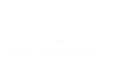 Siyah çizgi Babil Kulesi İncil ikonu beyaz arka planda izole edildi. 4K Video hareketli grafik canlandırması