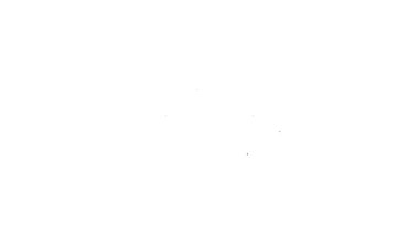 Siyah çizgi ekmek simgesi beyaz arkaplanda izole edildi. 4K Video hareketli grafik canlandırması