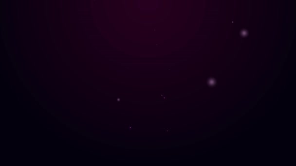 Linha de néon brilhante Garrafa com ícone de poção de amor isolado no fundo preto. Símbolo do dia dos namorados. Animação gráfica em movimento de vídeo 4K — Vídeo de Stock