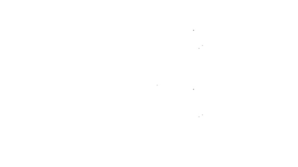 Black Line Music Wave Equalizer Symbol isoliert auf weißem Hintergrund. Schallwelle. Digitale Audio-Equalizer-Technologie, Mischpult, Puls-Musik. 4K Video Motion Grafik Animation — Stockvideo