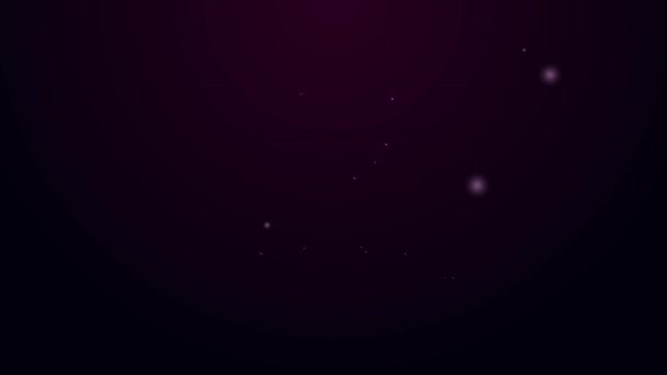 Linha de néon brilhante ícone Sacerdote isolado no fundo preto. Animação gráfica em movimento de vídeo 4K — Vídeo de Stock