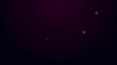 Parlayan neon hattı Proje taban simgesi siyah arkaplanda izole edildi. İş analizi ve planlama, danışmanlık, takım çalışması, proje yönetimi. 4K Video hareketli grafik canlandırması