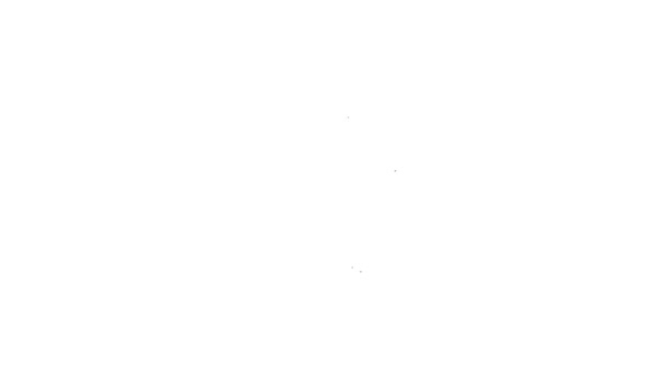 Ligne noire Perte de l'icône amie isolée sur fond blanc. Animation graphique de mouvement vidéo 4K — Video
