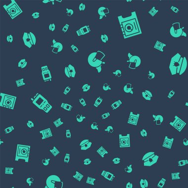 Polis miğferi, kasa, telsiz telsizi ve papağan desenli şapka. Vektör