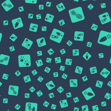 İnsan ayak izi ayakkabılarını, patisini ve kusursuz desenini ayarla. Vektör