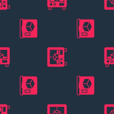 3D yazıcıyı ve kusursuz deseni ayarla. Vektör