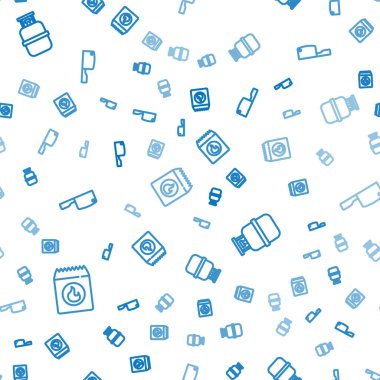 Barbekü kömür torbası, propan gazı deposu ve et helikopterini kusursuz şekilde ayarlayın. Vektör