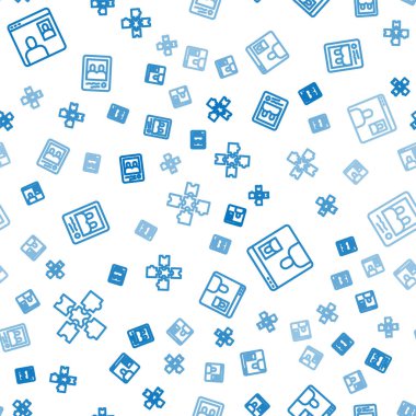 Bulmaca parçaları oyuncakları, görüntülü sohbet konferansı ve aile fotoğrafını kusursuz bir şekilde ayarla. Vektör