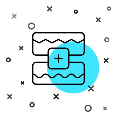 Siyah çizgi Müzik Dalga eşitleyici simgesi beyaz arkaplanda izole edildi. Ses dalgası. Ses dijital dengeleyici teknolojisi, konsol paneli, nabız müzikali. Rastgele dinamik şekiller. Vektör