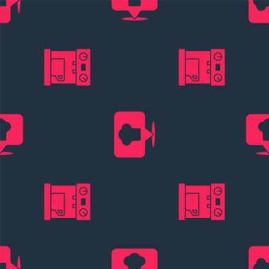 Kahve makinesini ve Şef şapkasını kusursuz bir şekilde ayarlayın. Vektör