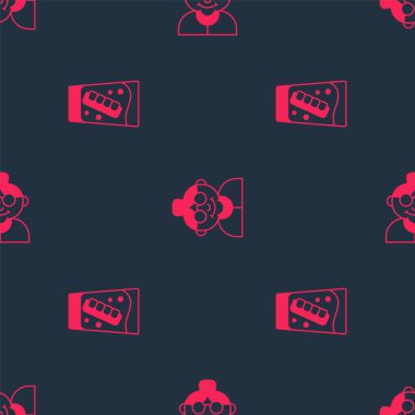 Sahte çeneyi cama, büyükanneyi de kusursuz şekle sokun. Vektör