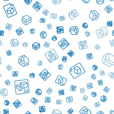 Satır 3D yazıcıyı, Isometric küp dosyasını ve pürüzsüz deseni ayarla. Vektör