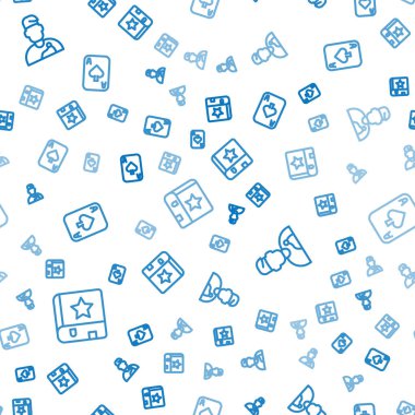 Eskiler 'in sihirli kitabını, büyücü büyücüsünü ve kartlarını pürüzsüz bir şekilde oyna. Vektör