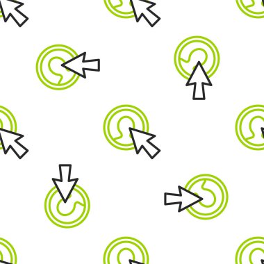 Çizgi Kullanıcı iş elbisesi ikonu beyaz arka planda kusursuz desen izole etti. İş simgesi - kullanıcı profili simgesi. Erkek kullanıcı işareti. Vektör İllüstrasyonu