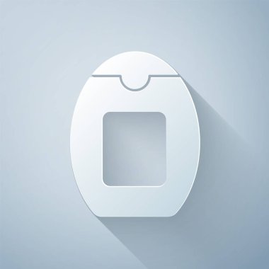 Kağıt kesiği şampuan şişesi gri arka planda izole edilmiş. Kağıt sanatı tarzı. Vektör