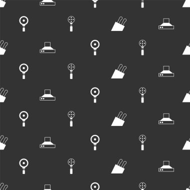 Bıçağı, mutfak vantilatörünü, kızartma tavasını ve Spatula 'yı kusursuz şekilde ayarla. Vektör