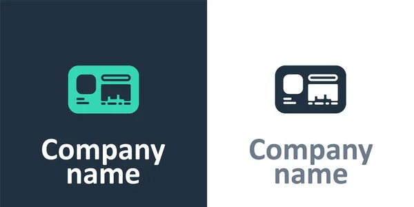 Logotype icône de badge d'identification isolé sur fond blanc. Il peut être utilisé pour la présentation, l'identité de l'entreprise, la publicité. Modèle de conception de logo élément. Vecteur — Image vectorielle