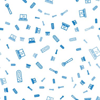 Bir şişe şampuan, makyaj fırçası ve aynalı toz kusursuz desen. Vektör