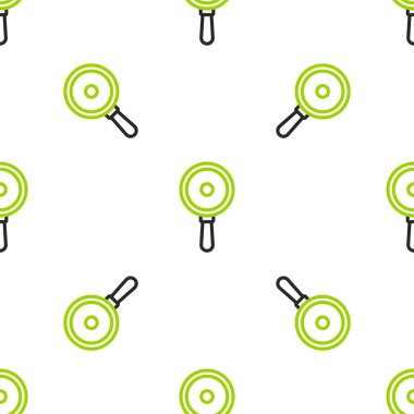 Çizgi Kızartma simgesi beyaz arkaplanda izole edilmiş kusursuz desen. Kızartma veya kızartma gıda sembolü. Vektör