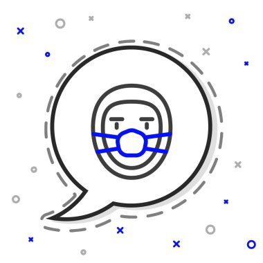 Çizgi doktoru patoloji ikonu beyaz arka planda izole edildi. Renkli taslak konsepti. Vektör