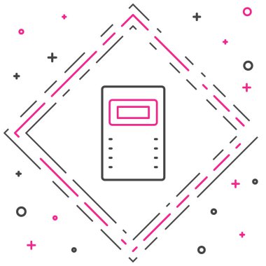 Hat Polisi saldırı kalkanı ikonu beyaz arka planda izole edildi. Renkli taslak konsepti. Vektör