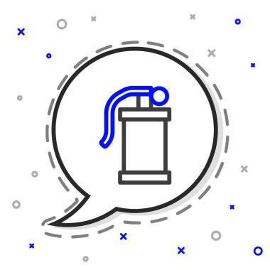 Çizgili El bombası ikonu beyaz arkaplanda izole edildi. Bomba patlaması. Renkli taslak konsepti. Vektör