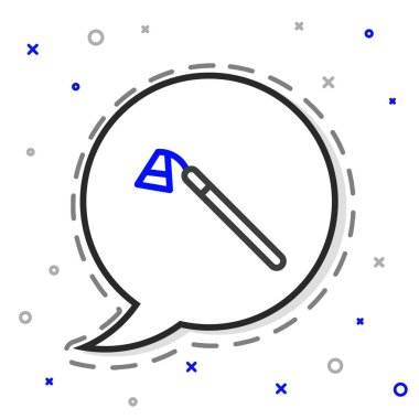 Line Garden çapa simgesi beyaz arkaplanda izole edildi. Bahçecilik, tarım, çiftçilik aleti. Renkli taslak konsepti. Vektör