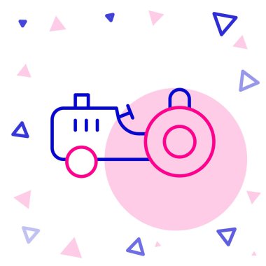 Çizgi Çekici simgesi beyaz arkaplanda izole edildi. Renkli taslak konsepti. Vektör