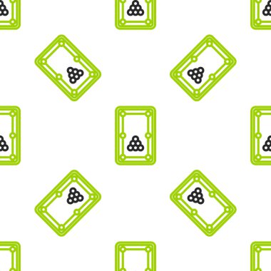 Çizgi bilardo masası simgesi beyaz arkaplanda izole edilmiş pürüzsüz desen. Bilardo masası. Vektör