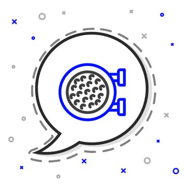 Golf kulübü simgesi beyaz arka planda izole edildi. Renkli taslak konsepti. Vektör