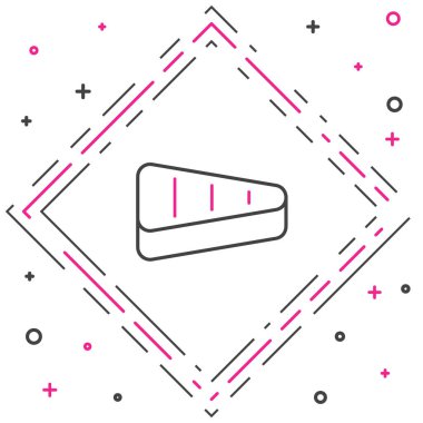 Hat biftek ikonu beyaz arka planda izole edildi. Renkli taslak konsepti. Vektör