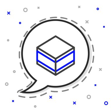 Brownie çikolatalı kek ikonu beyaz arka planda izole edilmiş. Renkli taslak konsepti. Vektör