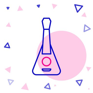 Gitar simgesi beyaz arkaplanda izole edildi. Akustik gitar. Telli müzik aleti. Renkli taslak konsepti. Vektör