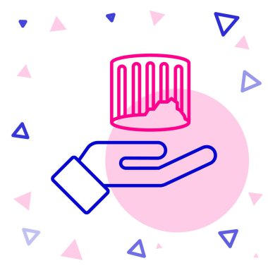 Eskiler 'in satır sütun simgesi beyaz arkaplanda izole edildi. Renkli taslak konsepti. Vektör