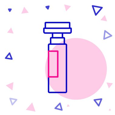 Satır İşaretleyici kalem simgesi beyaz arkaplanda izole edildi. Renkli taslak konsepti. Vektör