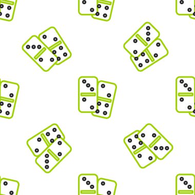 Domino çizgisi simgesi beyaz arkaplanda izole edilmiş. Vektör.