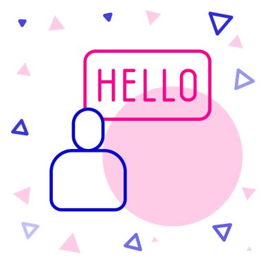 Çizgi Tanıma simgesi beyaz arkaplanda izole edildi. Renkli taslak konsepti. Vektör.