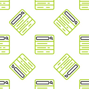 Çizgi Arama motoru simgesi beyaz arkaplanda izole edilmiş kusursuz desen. Vektör.