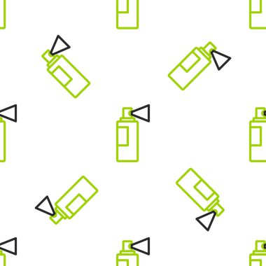 Çizgi parfüm ikonu beyaz arkaplanda izole edilmiş kusursuz desen. Vektör.