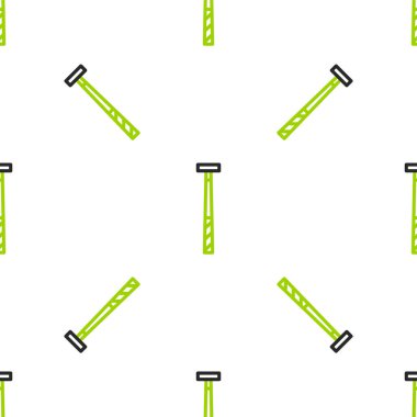 Çizgi bilardo ıstakası simgesi beyaz arkaplanda izole edilmiş kusursuz desen. Vektör