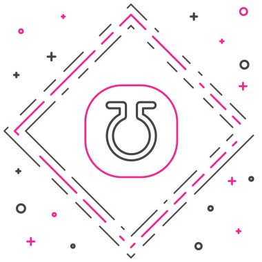 Çizgi Yaşam simgesi beyaz arkaplanda izole edildi. Simya ikonu. Temel mistik elementler. Renkli taslak konsepti. Vektör