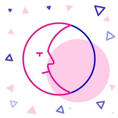 Hat Ay simgesi beyaz arkaplanda izole edildi. Renkli taslak konsepti. Vektör