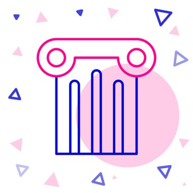 Eskiler 'in satır sütun simgesi beyaz arkaplanda izole edildi. Renkli taslak konsepti. Vektör