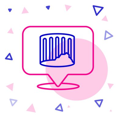 Eskiler 'in satır sütun simgesi beyaz arkaplanda izole edildi. Renkli taslak konsepti. Vektör