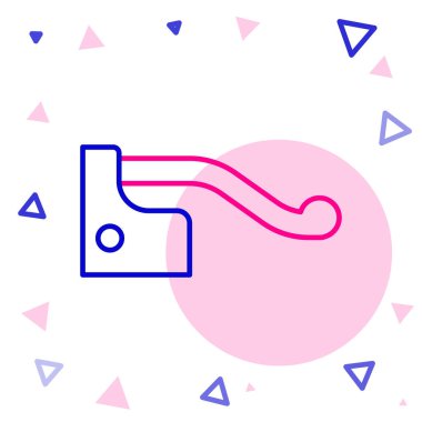 Çizgi bisiklet fren simgesi beyaz arkaplanda izole edildi. Renkli taslak konsepti. Vektör