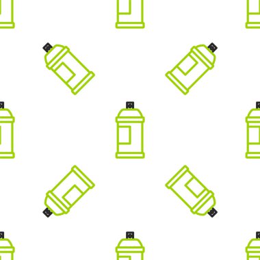 Çizgi boya spreyi ikonu beyaz arkaplanda izole edilmiş pürüzsüz desen. Vektör