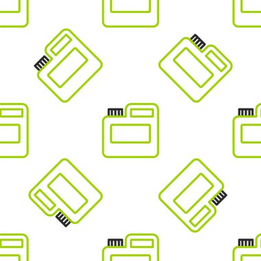 Çizgi boyası, gouache, kavanoz, boya ikonu beyaz arka planda izole edilmiş pürüzsüz desen. Vektör