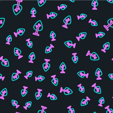 Çizgi Ağacı simgesi siyah arkaplanda izole edilmiş. Orman sembolü. Vektör