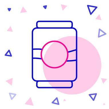 Çizgi Birası simgesi beyaz arkaplanda izole edilebilir. Renkli taslak konsepti. Vektör