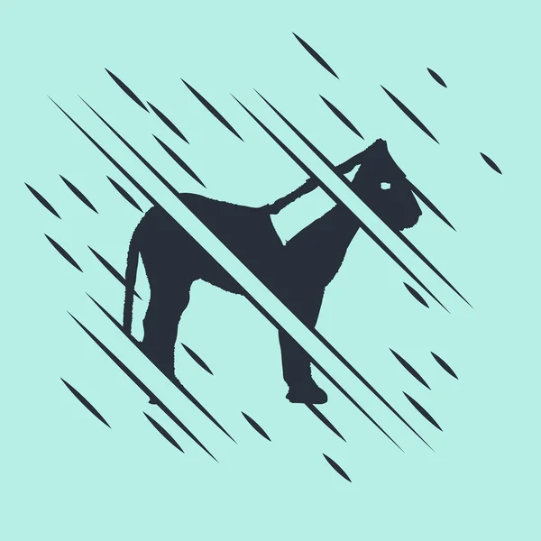 Black Horse Icon Isolated Green Background Animal Symbol Glitch Style — Stock Vector